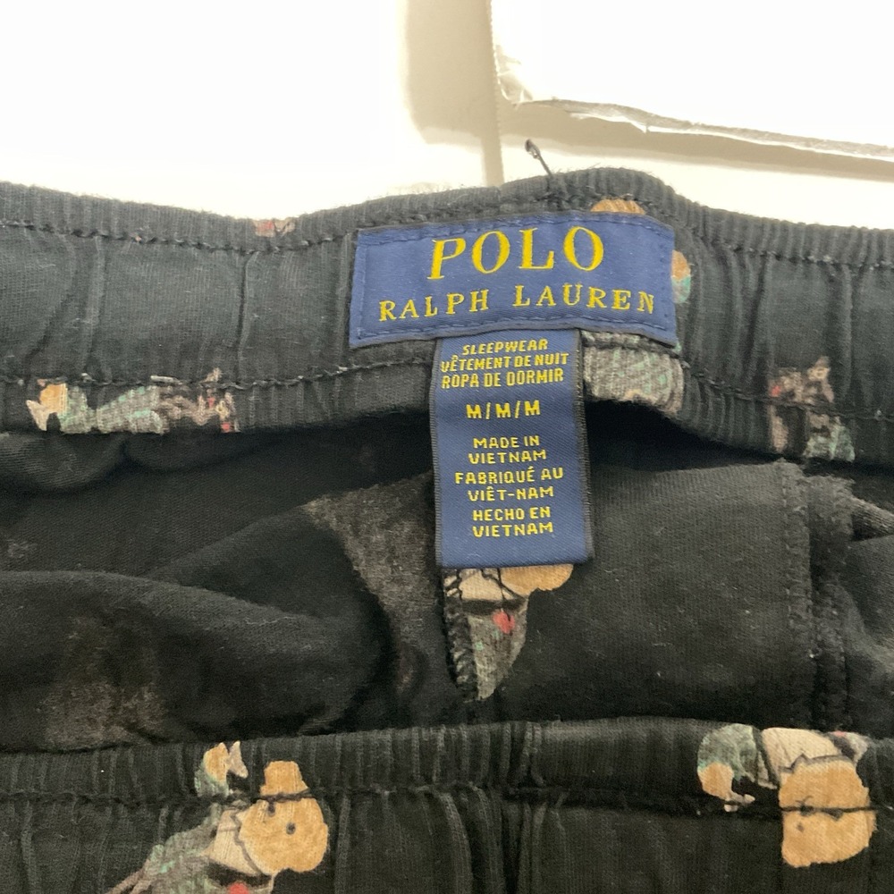 Lot of 2 Med Polo Ralph Lauren Polo Bear Sleep Lounge Pants Martini Polo Bear - Picture 15 of 16